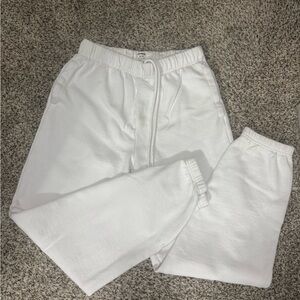White Jogger Sweatpants